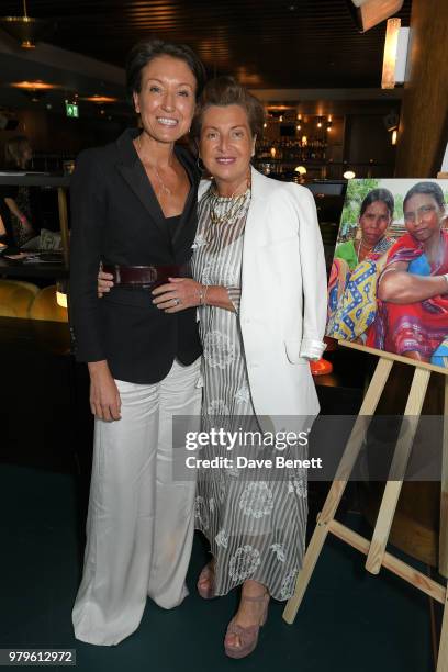 Caterina Occhio and guest attend a celebration of the first decade of the charity, The Circle, at Soho House, White City on June 20, 2018 in London,...