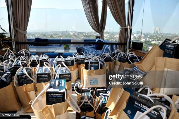 General view at SodaStream's celebration of National Hydration Day on June 20, 2018 in Beverly Hills, California.