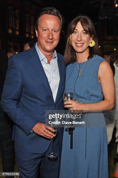 David Cameron and Samantha Cameron attend the Summer Party at the V&A in partnership with Harrods at the Victoria and Albert Museum on June 20, 2018...