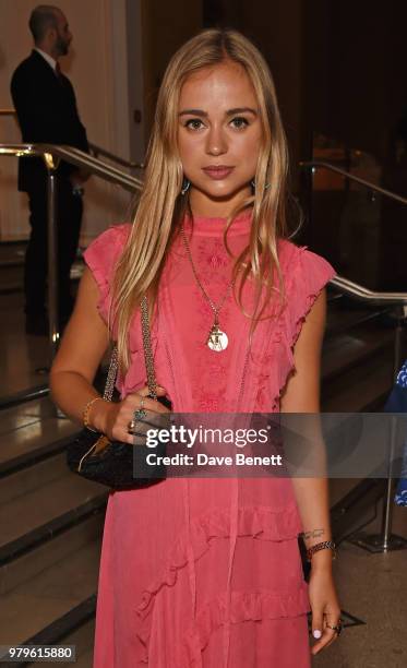 Lady Amelia Windsor attends the Summer Party at the V&A in partnership with Harrods at the Victoria and Albert Museum on June 20, 2018 in London,...