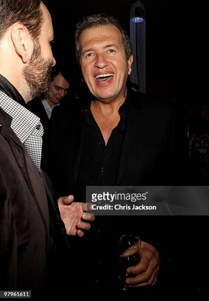 Tom Ford and Mario Testino attend the Kick-Ass European Film Premiere after-party at director Matthew Vaughn's house on March 22, 2010 in London,...