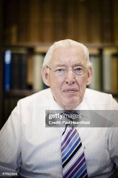 Leader of the Democratic Unionist Party Ian Paisley poses for a portrait shoot in London on May 8, 2009.