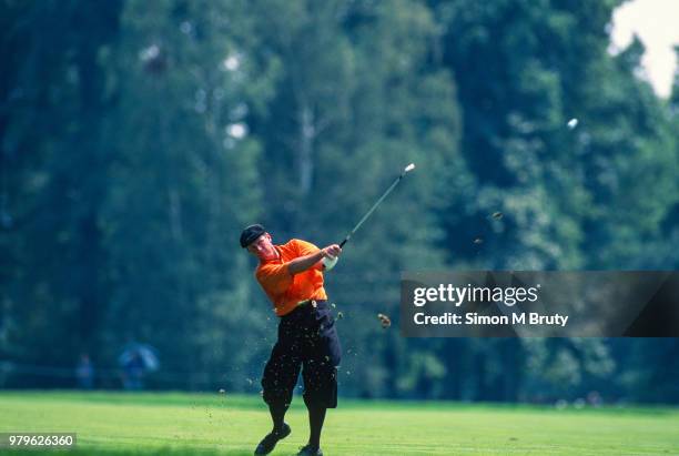 Payne Stewart of the USA in action during the U.S.P.G.A. At Winged Foot Golf Club on August 14th, 1997in Mamaroneck, New York.