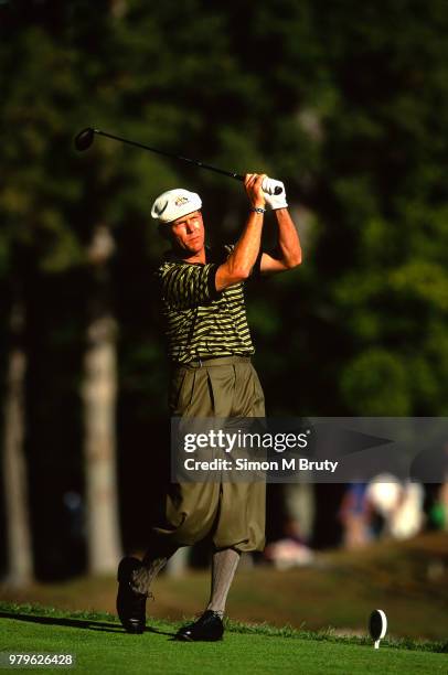 Payne Stewart of the USA in action during the Ryder Cup at The Country Club on the September 24th, 1999 in Brookline, Massachusetts.