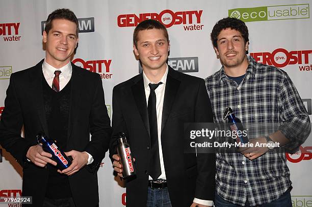 Jason Kennedy, Jordan Wagner and Jason Biggs attend Generosity Water's 2nd Annual Night Of Generosity on March 22, 2010 in West Hollywood, California.