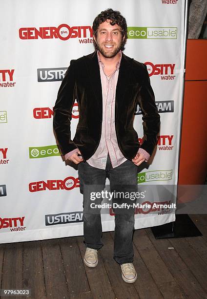 Elliott Yamin attends Generosity Water's 2nd Annual Night Of Generosity on March 22, 2010 in West Hollywood, California.