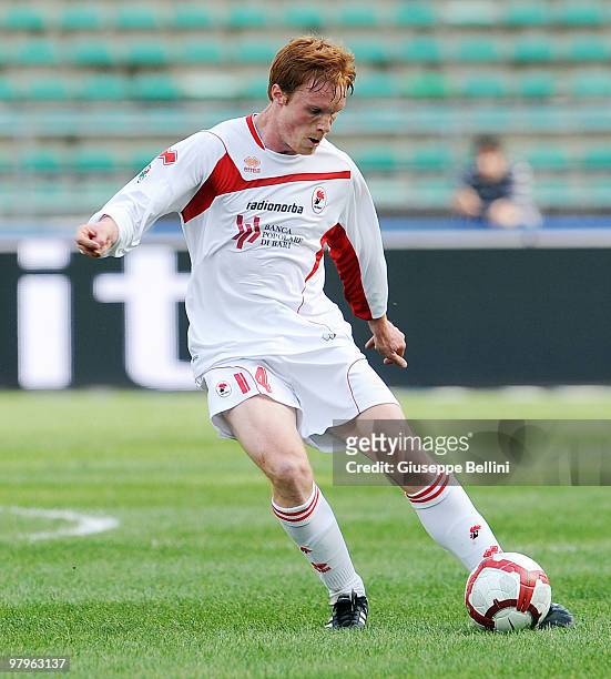 Alessandro Gazzi of Bari in action during the Serie A match between AS Bari and Parma FC at Stadio San Nicola on March 21, 2010 in Bari, Italy.