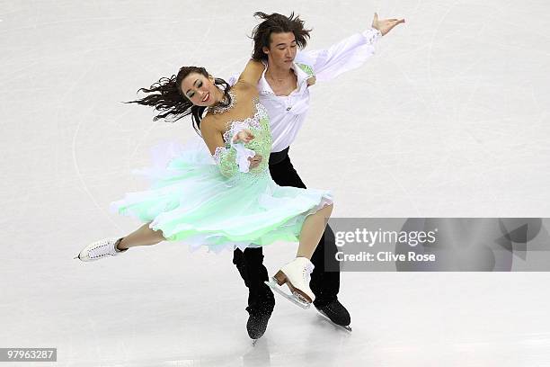 Cathy Reed and Chris Reed of Japan compete in the Ice Dance Compulsory Dance during the 2010 ISU World Figure Skating Championships on March 23, 2010...