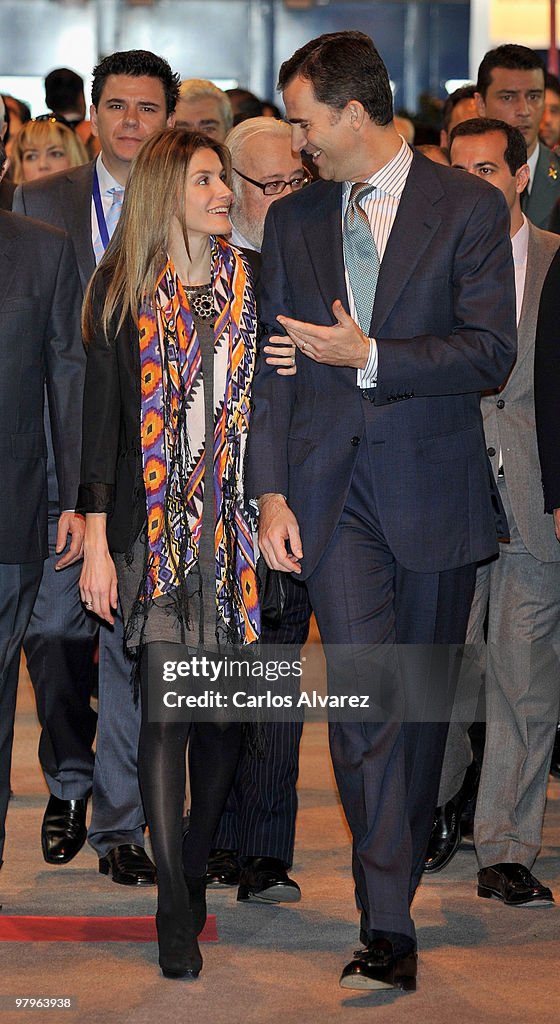 Prince Felipe and Princess Letizia Attend 'Information Technology Fair'
