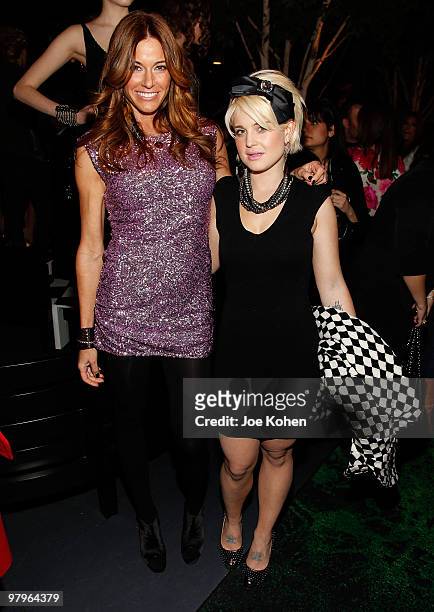 Personality Kelly Bensimon and singer Kelly Osbourne attend the alice + olivia Fall 2010 presentation during Mercedes-Benz Fashion Week on February...