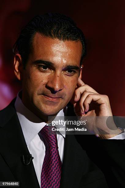 Luis Armando Melgar, the director of the Channel of television Project 40 during the Fourth Anniversary of the Channel of Television Project 40 and...