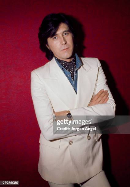 Bryan Ferry of Roxy Music poses for a portrait at the Holiday Inn on October 28th 1973 in Manchester, United Kingdom.