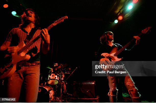 The Kings Of Leon perform live on stage at Paradiso in Amsterdam, Netherlands on April 26 2003 L-R Caleb Followill, Jared Followill