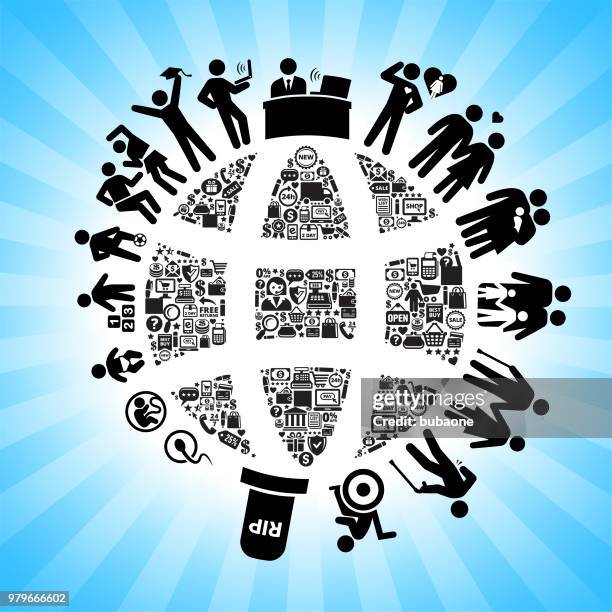 globe wireframe e-commerce human life cycle background - disabled computer user stock illustrations