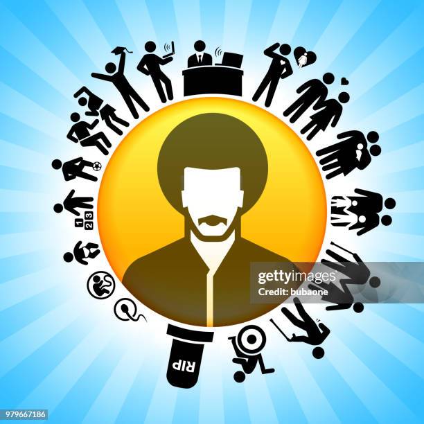 man on human life cycle background - black parent computer stock illustrations
