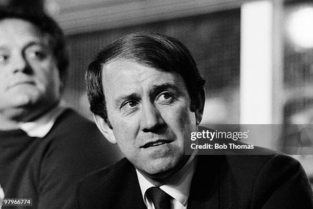 Everton manager Howard Kendall during the Everton v Bayern Munich European Cup Winners Cup Semi-Final 2nd leg match played at Goodison Park,...