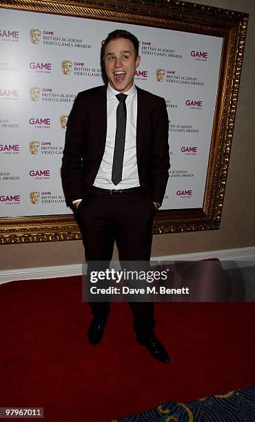 Olly Murs attends the BAFTA Video Games Awards at the "Park Lane Hotel" on March 19, 2010 in London, England.