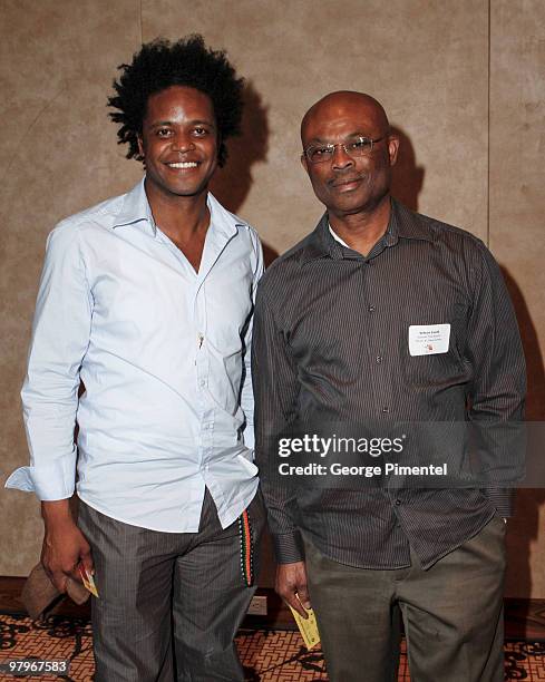 Nominee Charles Officer and nominee/director Selwyn Jacob attend the 30th Annual Genie Award Nominee Reception at the Shangri-La Hotel on March 22,...