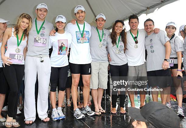 Annalynne McCord, Kellan Lutz, Roselyn Sanchez, Eric Winter, Eric Close, Vanessa Minnillo, Nick Lachey, Drew Lachey and Ana Isabelle attend the First...