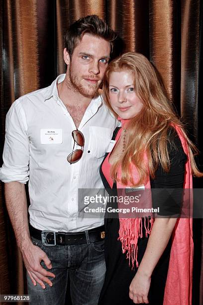 Yardbirds' guitarist Ben King and Genie Award Web host Alexandra Staseson attend the 30th Annual Genie Award Nominee Reception at the Shangri-La...