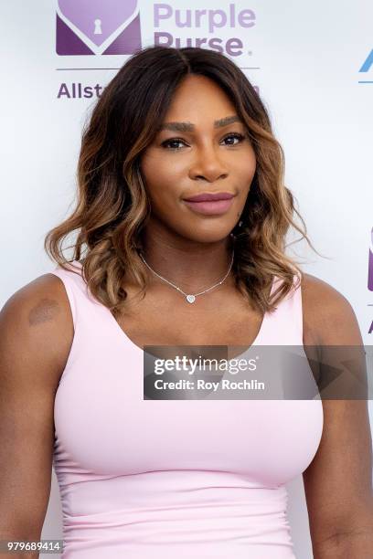 Serena Williams attends the Allstate Foundation Purple Purse and Serena Williams' launch of a national street art campaign to raise domestic violence...