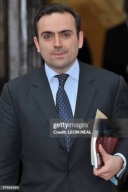 Nicolas Granatino leaves the Supreme Court in central London, on March 23, 2010. A battle by one of Europe's richest women to have pre-nuptial...