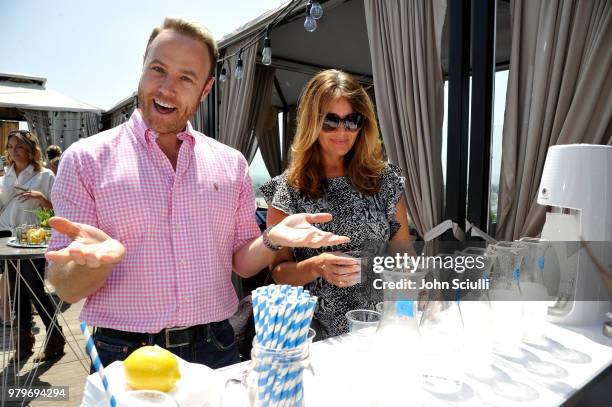 Los Angeles wellness pro Paul Zahn and Silamith Maclean participate in a taste test conducted by SodaStream to see if they can tell the difference...