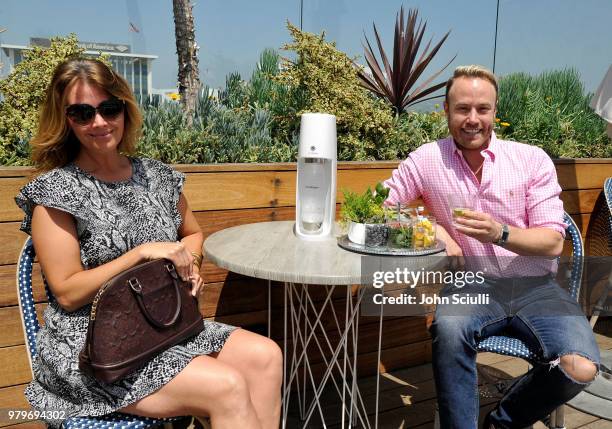 Silamith Maclean and Los Angeles wellness pro Paul Zahn attend SodaStream's celebration of National Hydration Day on June 20, 2018 in Beverly Hills,...