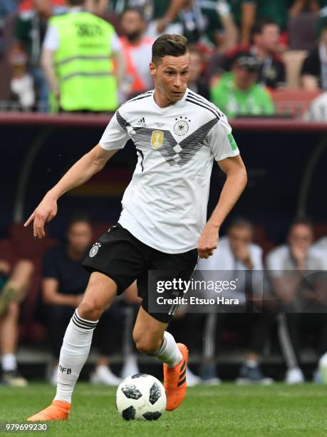 Julian Draxler of Germany in action during the 2018 FIFA World Cup Russia group F match between Germany and Mexico at Luzhniki Stadium on June 17,...