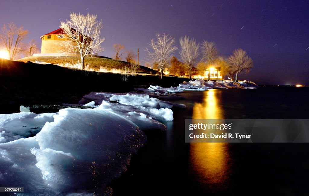 Ice on the shores of Lake Ontario