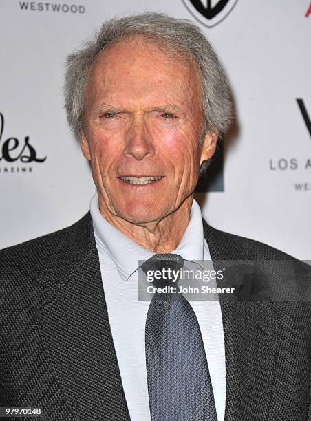 Actor Clint Eastwood arrives at the "Backstage at the Geffen" gala at Geffen Playhouse on March 22, 2010 in Los Angeles, California.