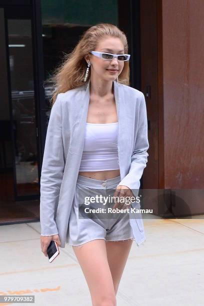 Gigi Hadid seen out and about in Manhattan on June 20, 2018 in New York City.