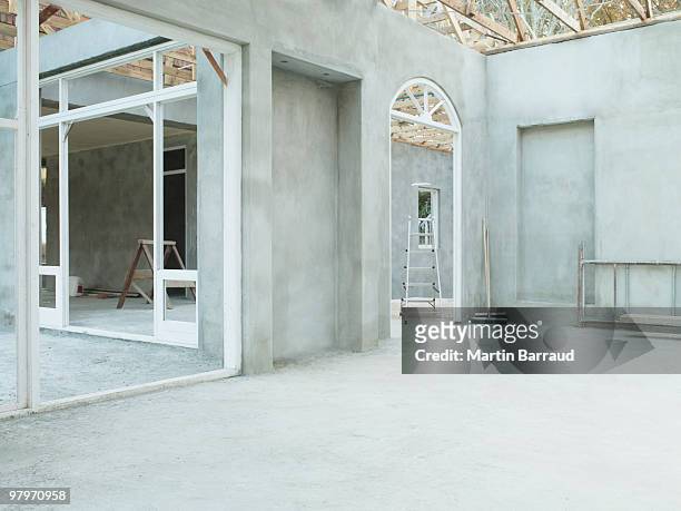 interior of house under construction - renovering bildbanksfoton och bilder