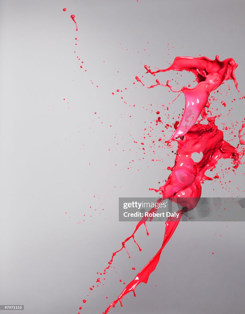 Salpicos de tinta vermelha