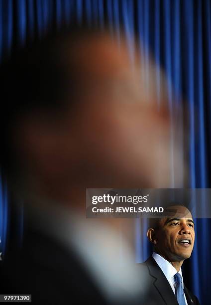 President Barack Obama speaks during a rally celebrating the passage and signing into law of the Patient Protection and Affordable Care Act health...