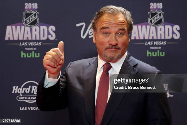 Actor Jim Belushi arrives at the 2018 NHL Awards presented by Hulu at the Hard Rock Hotel & Casino on June 20, 2018 in Las Vegas, Nevada.