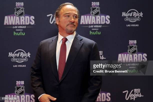 Actor Jim Belushi arrives at the 2018 NHL Awards presented by Hulu at the Hard Rock Hotel & Casino on June 20, 2018 in Las Vegas, Nevada.