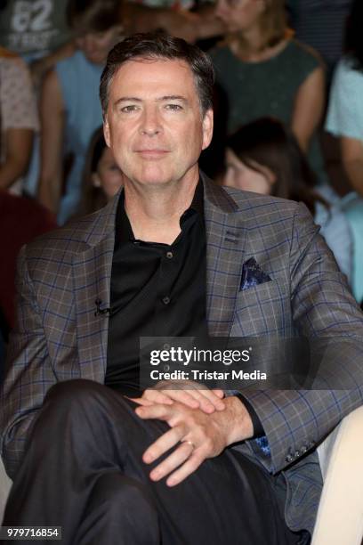 James Comey, former FBI chef during the TV show 'Markus Lanz' on June 20, 2018 in Hamburg, Germany.