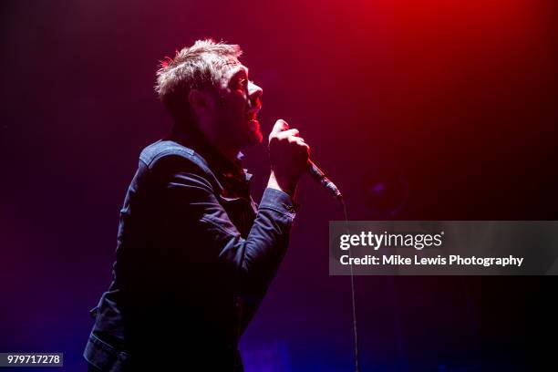 Tom Meighan of Kasabian performs at O2 Academy Bristol on June 20, 2018 in Bristol, England.