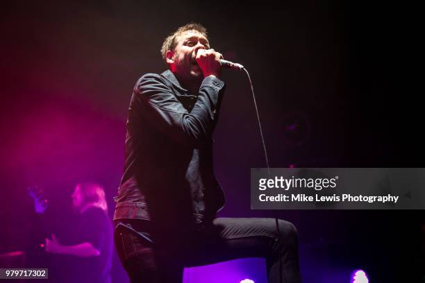 Tom Meighan of Kasabian performs at O2 Academy Bristol on June 20, 2018 in Bristol, England.