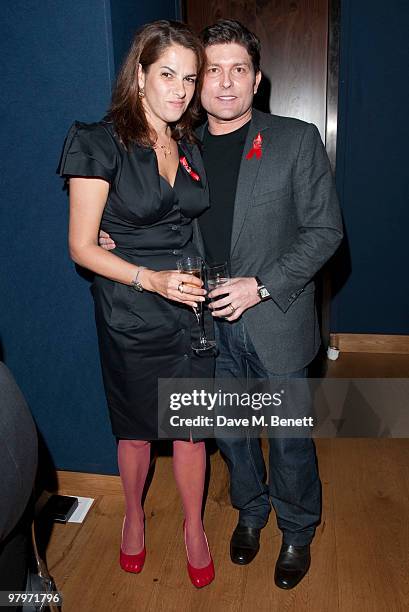 Tracey Emin and Kenny Goss attend the Terrence Higgins Trust Lighthouse Gala Auction at Christie's on March 22, 2010 in London, England.