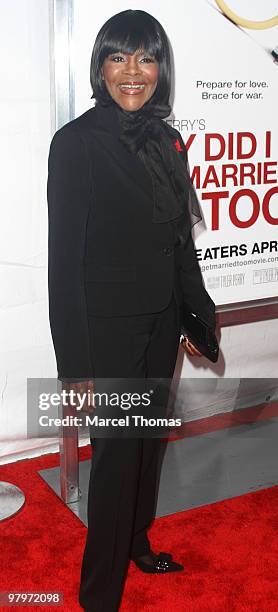 Cicely Tyson attends a special screening of "Why Did I Get Married Too?"at the School of the Visual Arts Theater on March 22, 2010 in New York, New...