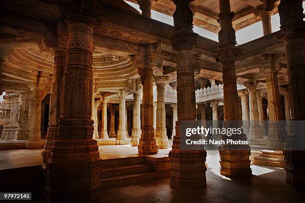 jain temple - ranakpur temple stock pictures, royalty-free photos & images