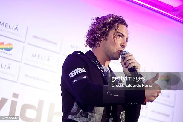 Singer David Bisbal attends 'Sin Mirar Atras' Spanish Tour press conference at Princesa Hotel on March 23, 2010 in Madrid, Spain.