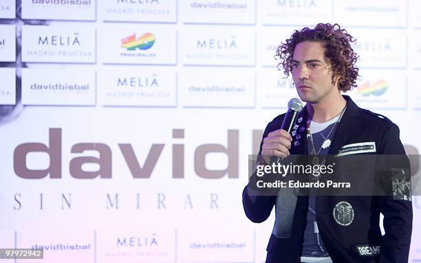 Singer David Bisbal attends 'Sin Mirar Atras' Spanish Tour press conference at Princesa Hotel on March 23, 2010 in Madrid, Spain.