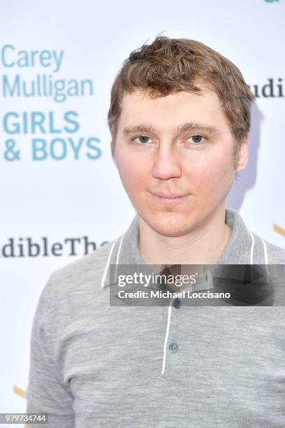 Actor Paul Dano attends the Off-Broadway opening night of "Girls & Boys" at the Minetta Lane Theatre on June 20, 2018 in New York City.