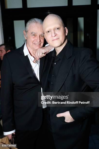 Patrice Calmettes and Ali Mahdavi attend photographer Bruce Weber signs the book "Azzedine, Bruce and Joe" at Galerie Azzedine Alaia on June 20, 2018...