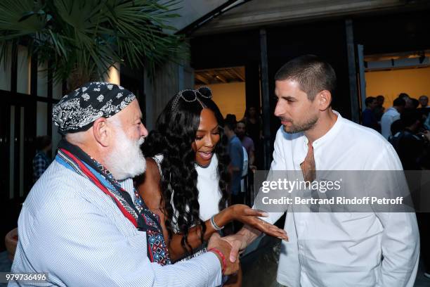 Bruce Weber, model Naomi Campbell and guest attend photographer Bruce Weber signs the book "Azzedine, Bruce and Joe" at Galerie Azzedine Alaia on...