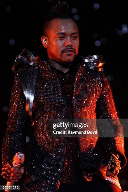 Apl.de.ap of The Black Eyed Peas performs at the United Center in Chicago, Illinois on MARCH 13, 2010.