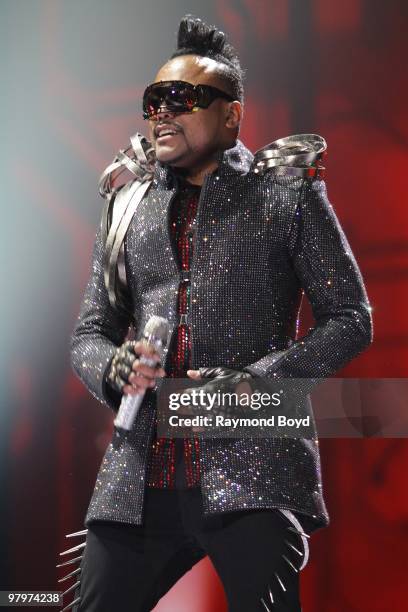 Apl.de.ap of The Black Eyed Peas performs at the United Center in Chicago, Illinois on MARCH 13, 2010.